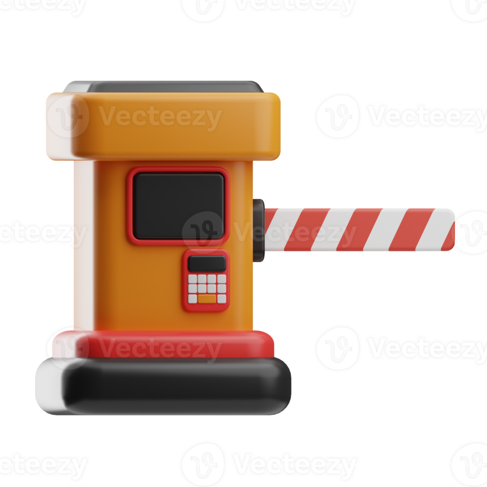 objekt konstruktion material och verktyg trafik barriär 3d illustration png