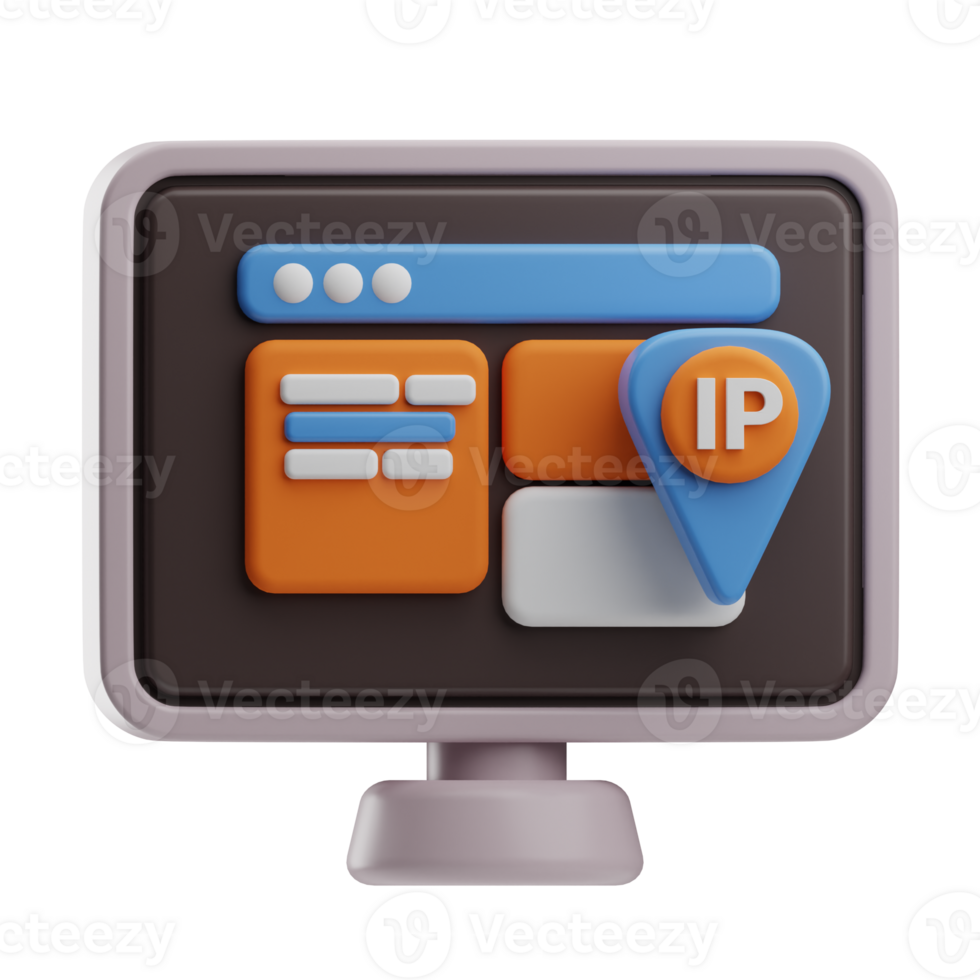Object Computer Programming Ip Address 3D Illustration png