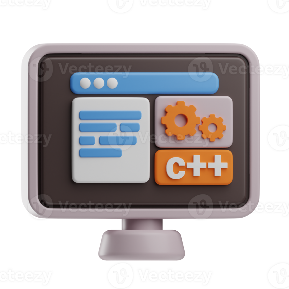 Object Computer Programming Back End 3D Illustration png
