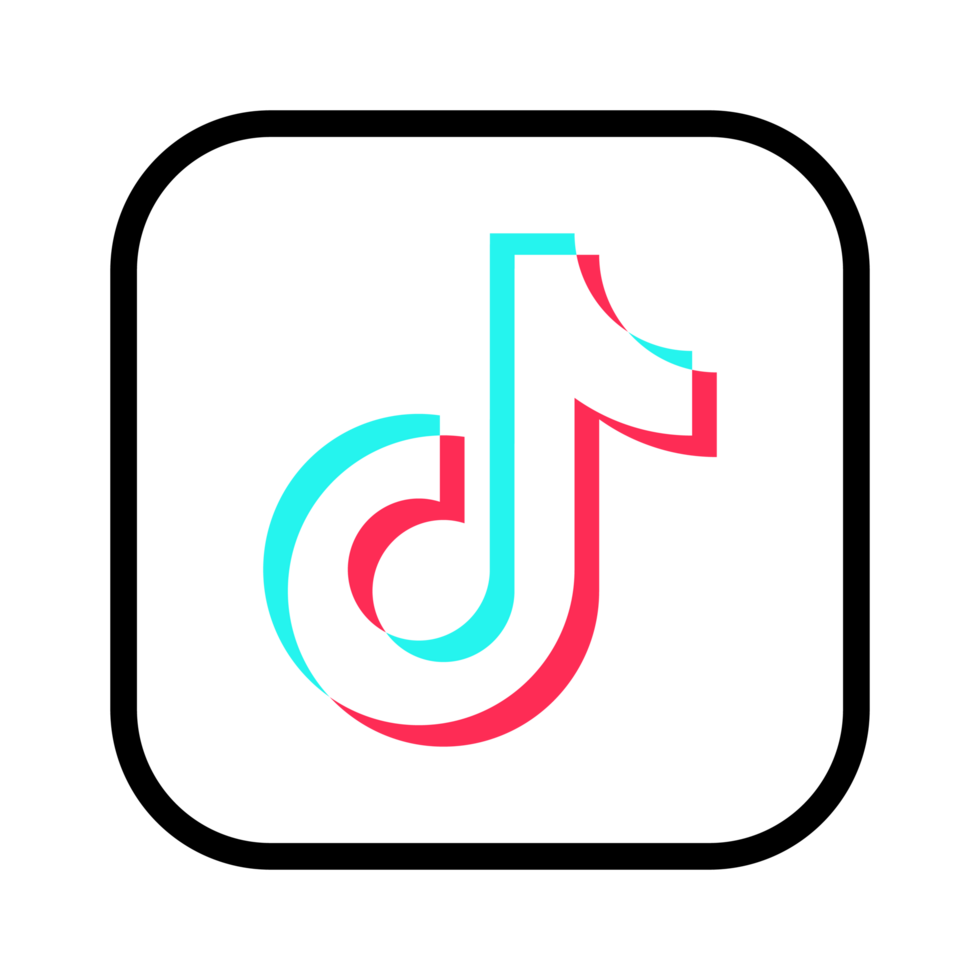Outline Square TikTok Icon On A Transparent Background png