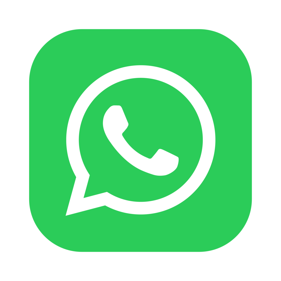 whatsapp cuadrado logo en un transparente antecedentes png