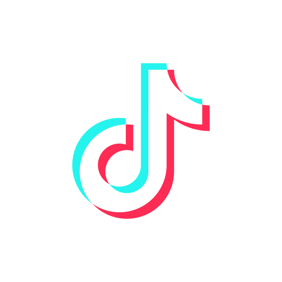 White Outline Round TikTok Icon On A Transparent Background png