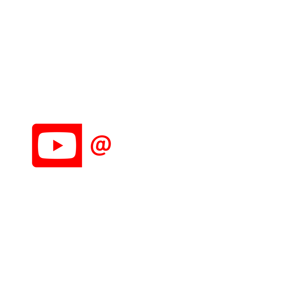 Youtube botão canal nome espaço reservado com lidar com ícone em uma transparente fundo png
