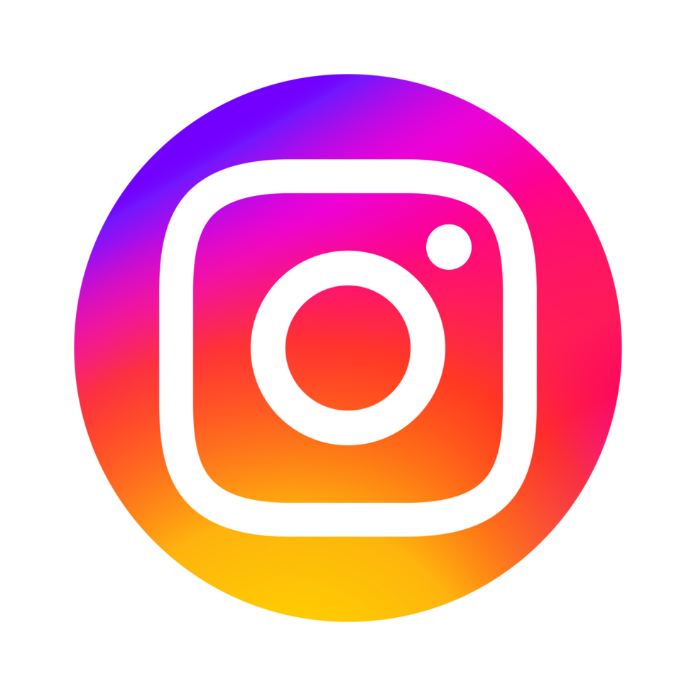 Instagram logotipo em círculo estilo com transparente fundo png