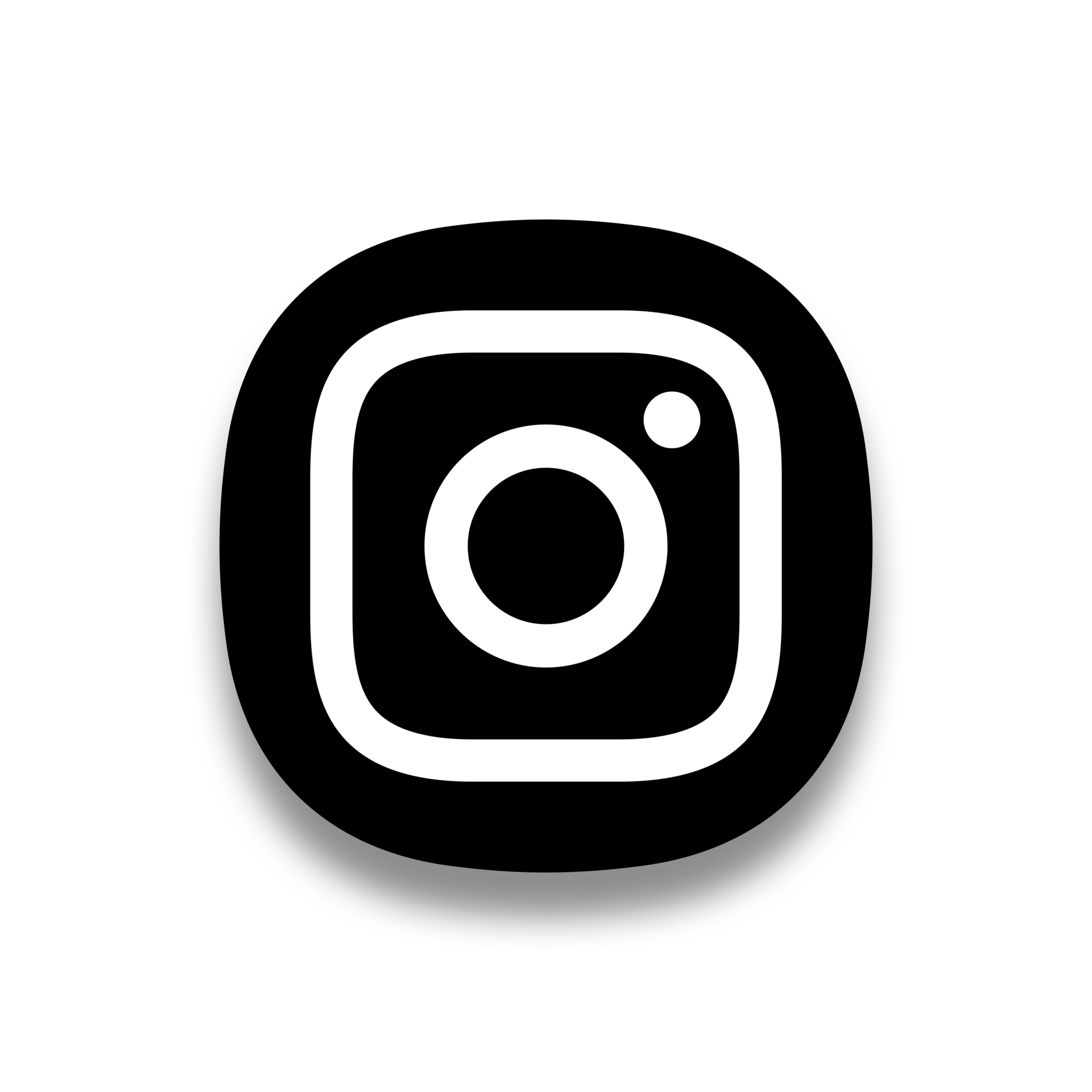 Instagram Black And White Logo In App Style With Thick White Border And