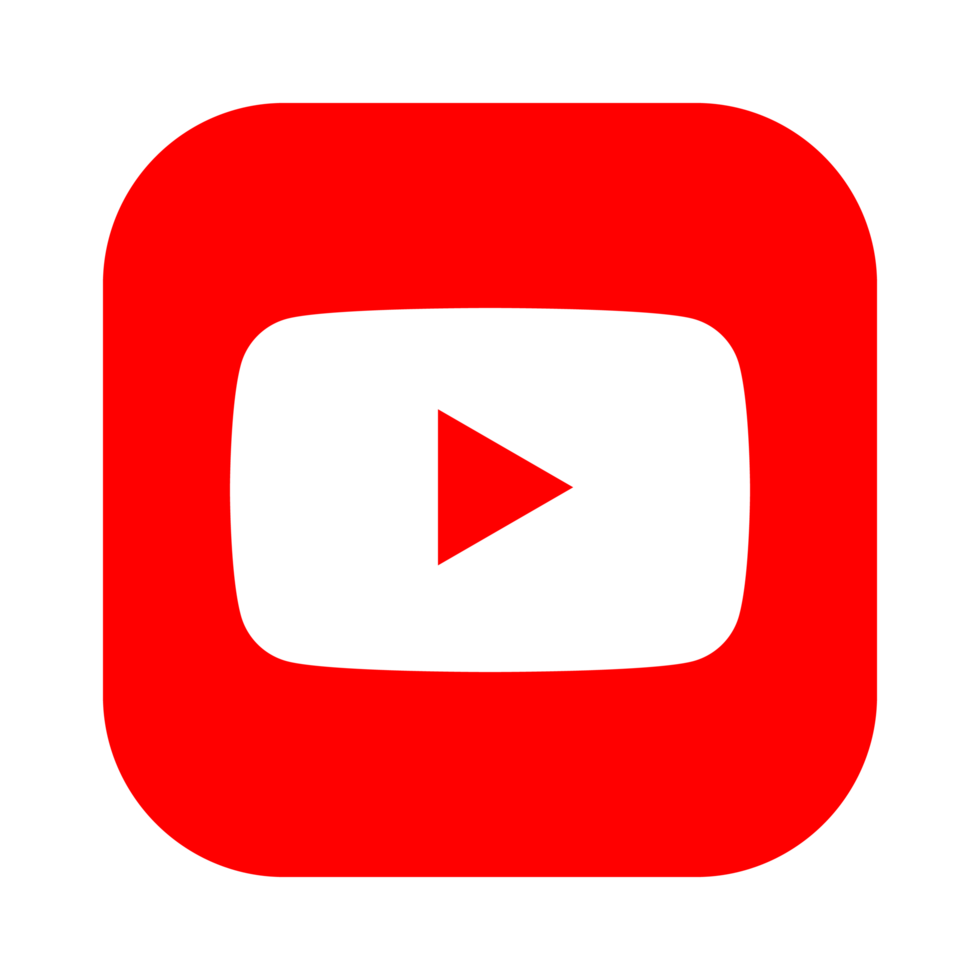 carré Youtube jouer bouton logo sur une transparent Contexte png