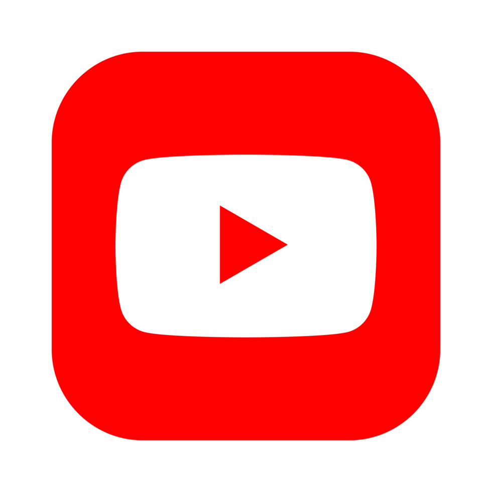 carré Youtube jouer bouton logo sur une transparent Contexte png