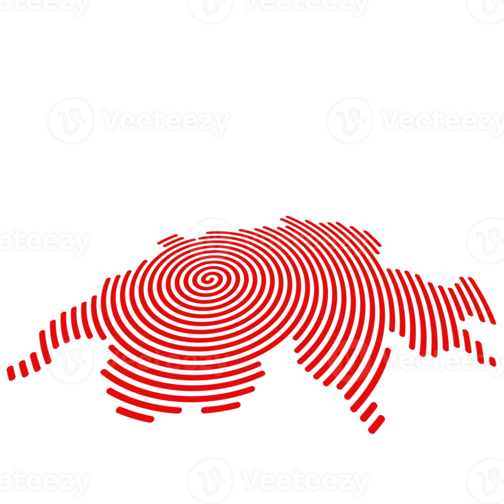 Switzerland Map in a Line Pattern. Stylized simple map 3D, Perspective, png, transparent background png