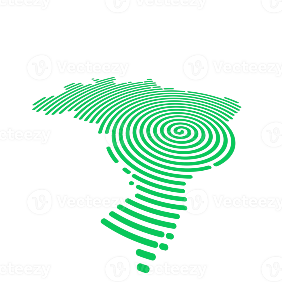 creativo mapa de Brasil. político mapa. brasilia. capital. mundo países mapas serie. espiral huella dactilar serie 3d, perspectiva, png, transparente antecedentes png