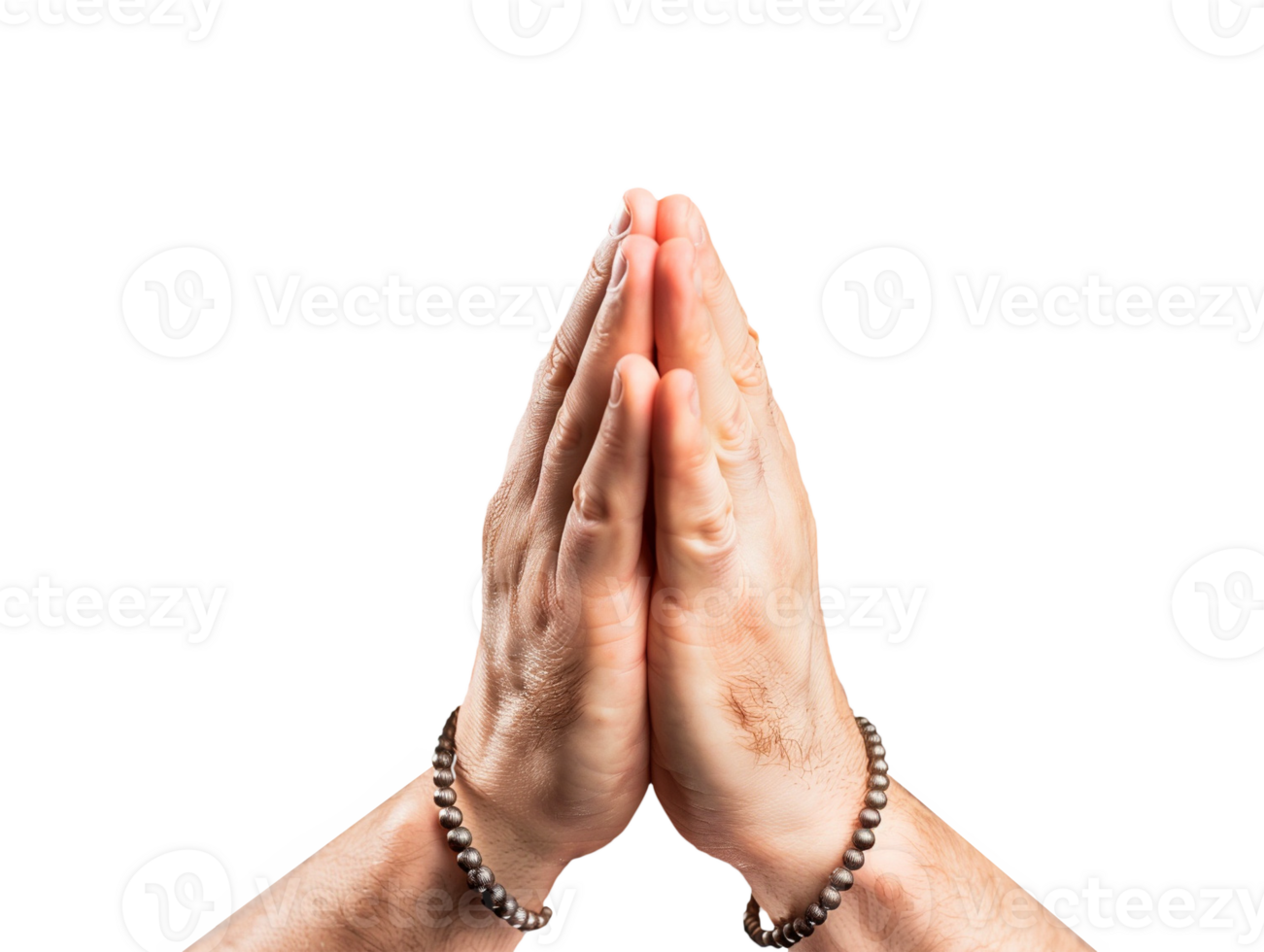 AI generated two hands with a prayer gesture png