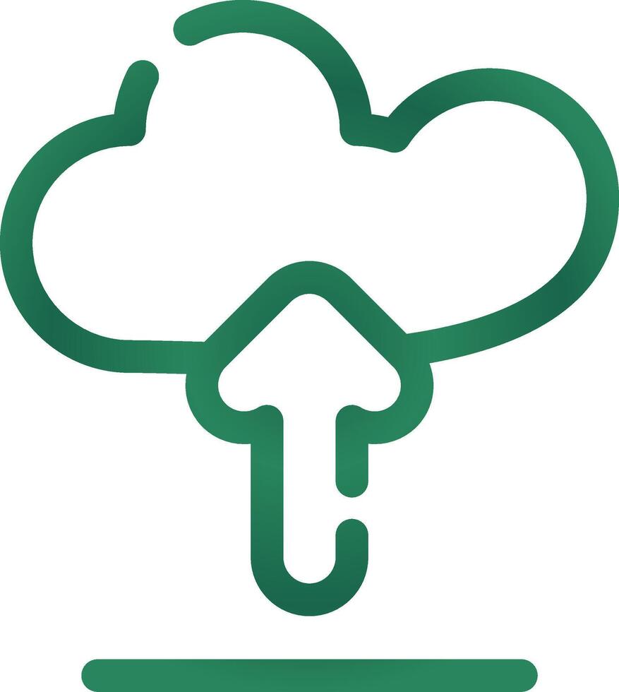 Cloud Upload Creative Icon Design vector