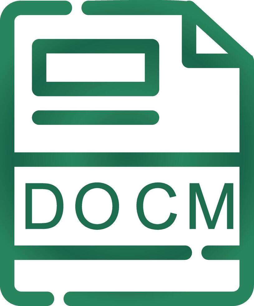 DOCM Creative Icon Design vector