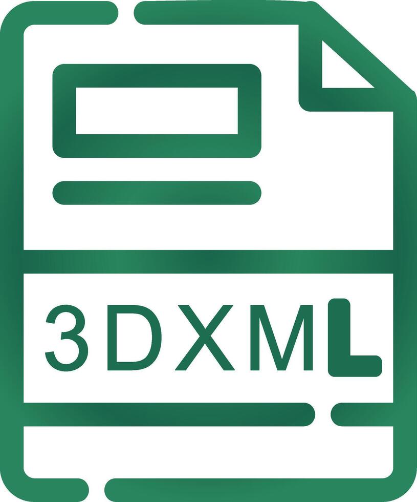 3DXML Creative Icon Design vector