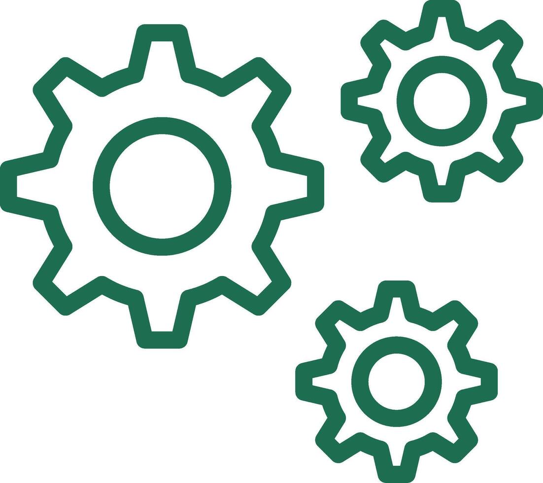 Setting Creative Icon Design vector