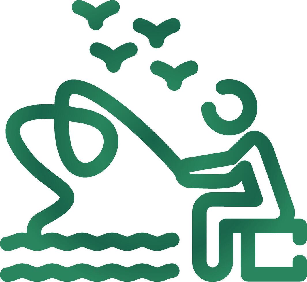 Trolling Creative Icon Design vector