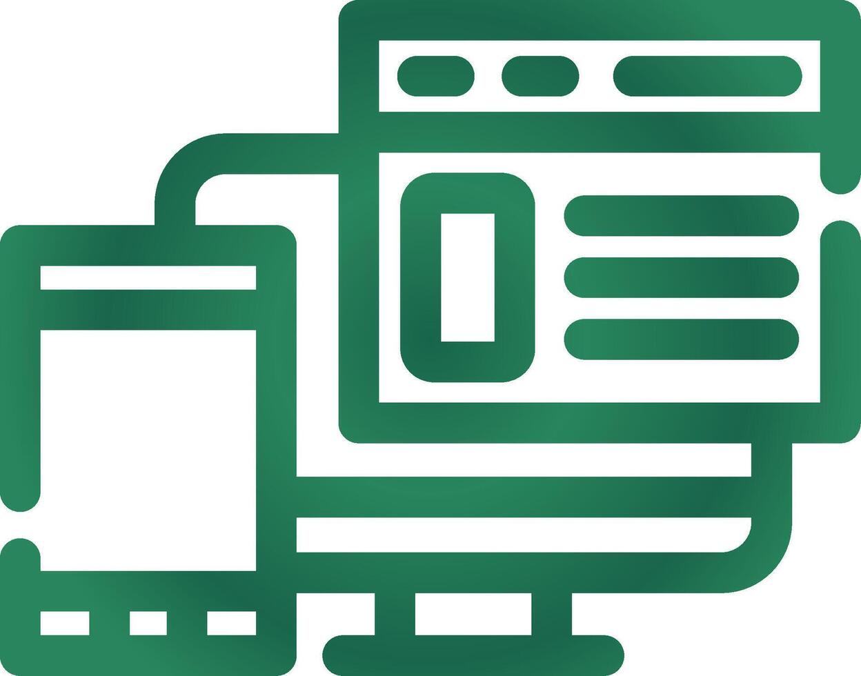 Responsive Website Creative Icon Design vector