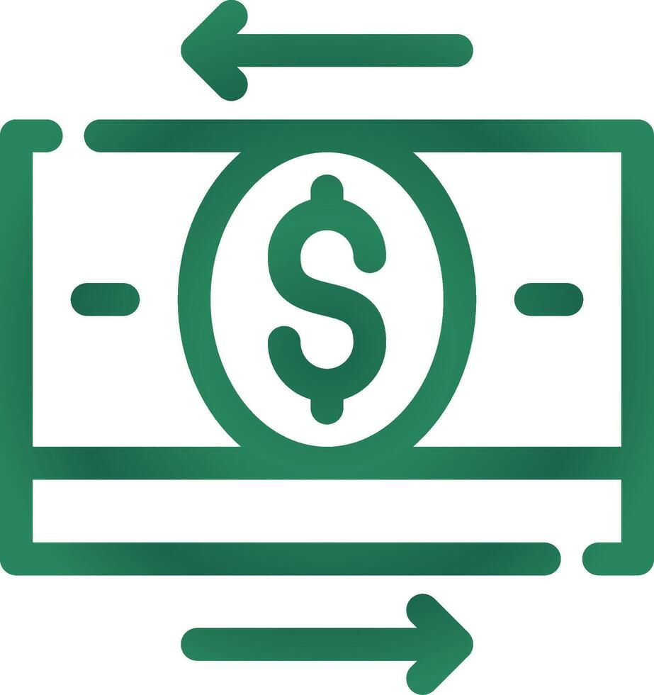 Money Transfer Creative Icon Design vector