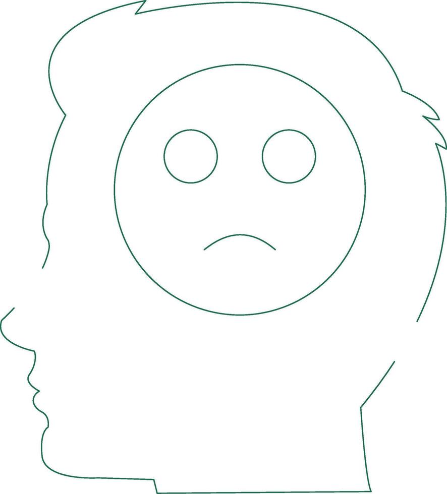 Emotions Sad Creative Icon Design vector
