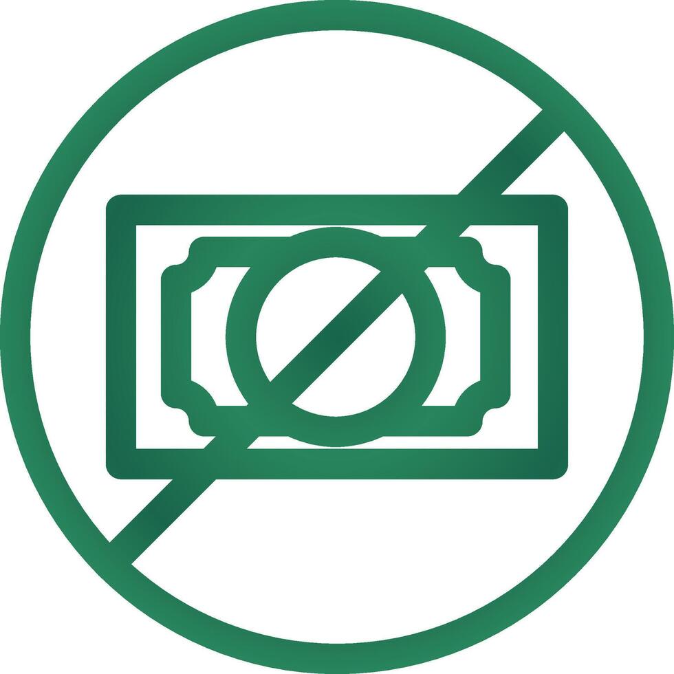 No Money Creative Icon Design vector