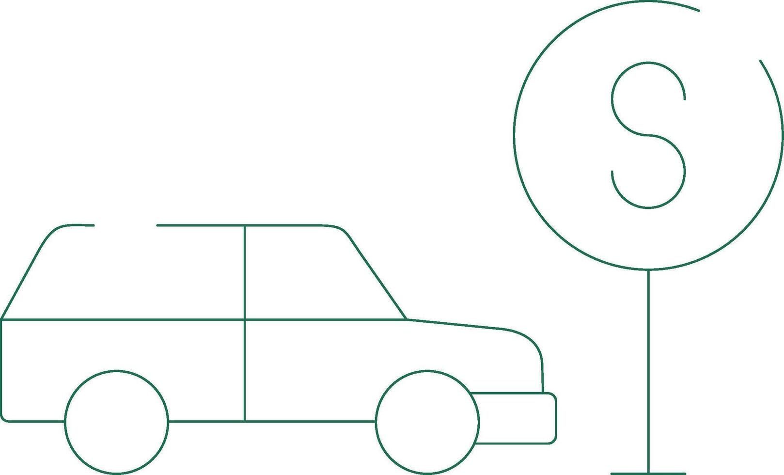 Taxi Stop Creative Icon Design vector