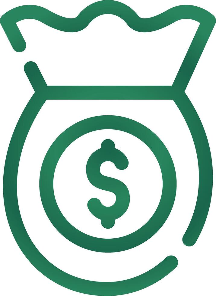Money Bag Creative Icon Design vector