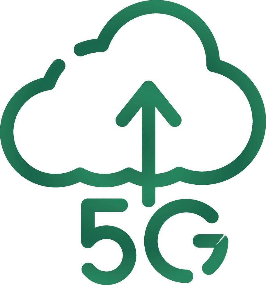 5G Upload Creative Icon Design vector