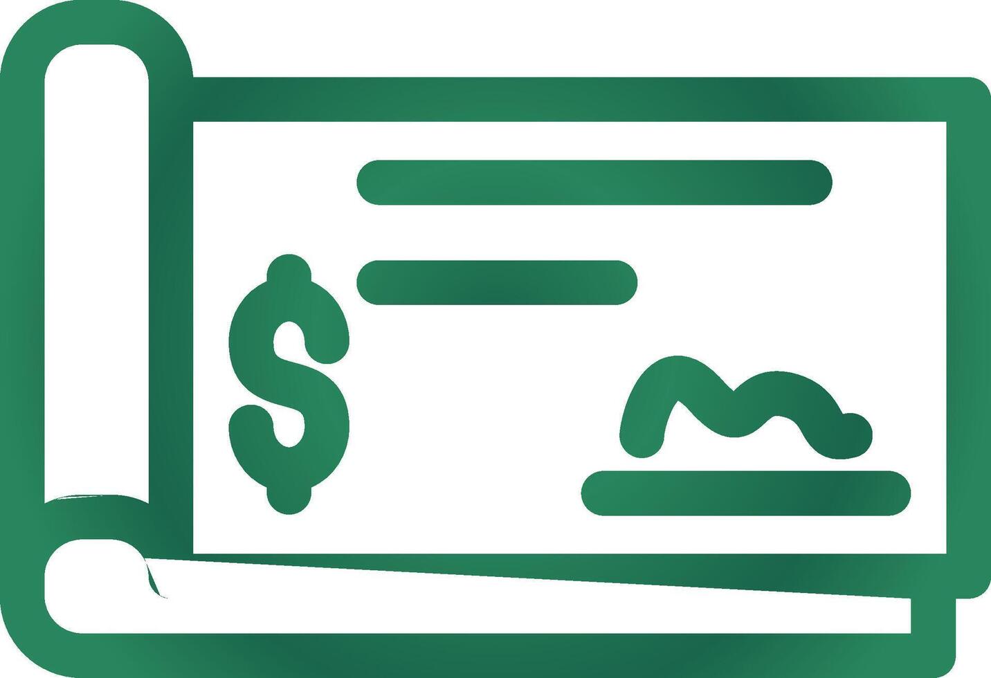 Cheque Creative Icon Design vector
