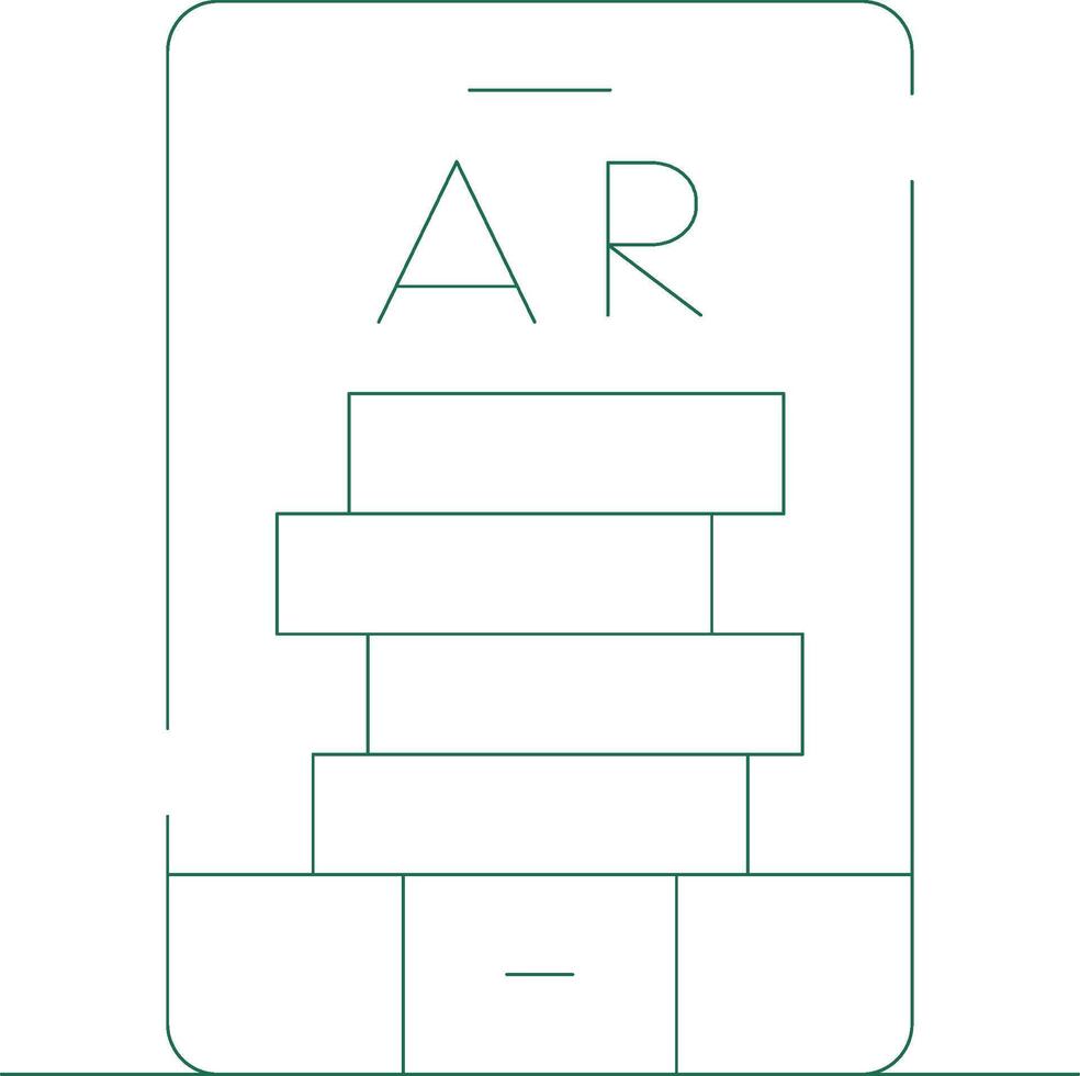 Ar Tumbling Blocks Creative Icon Design vector