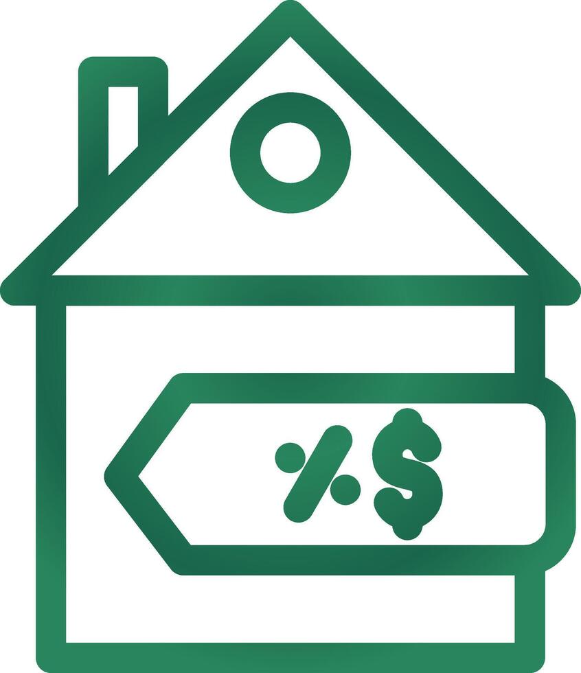 House Sale Creative Icon Design vector