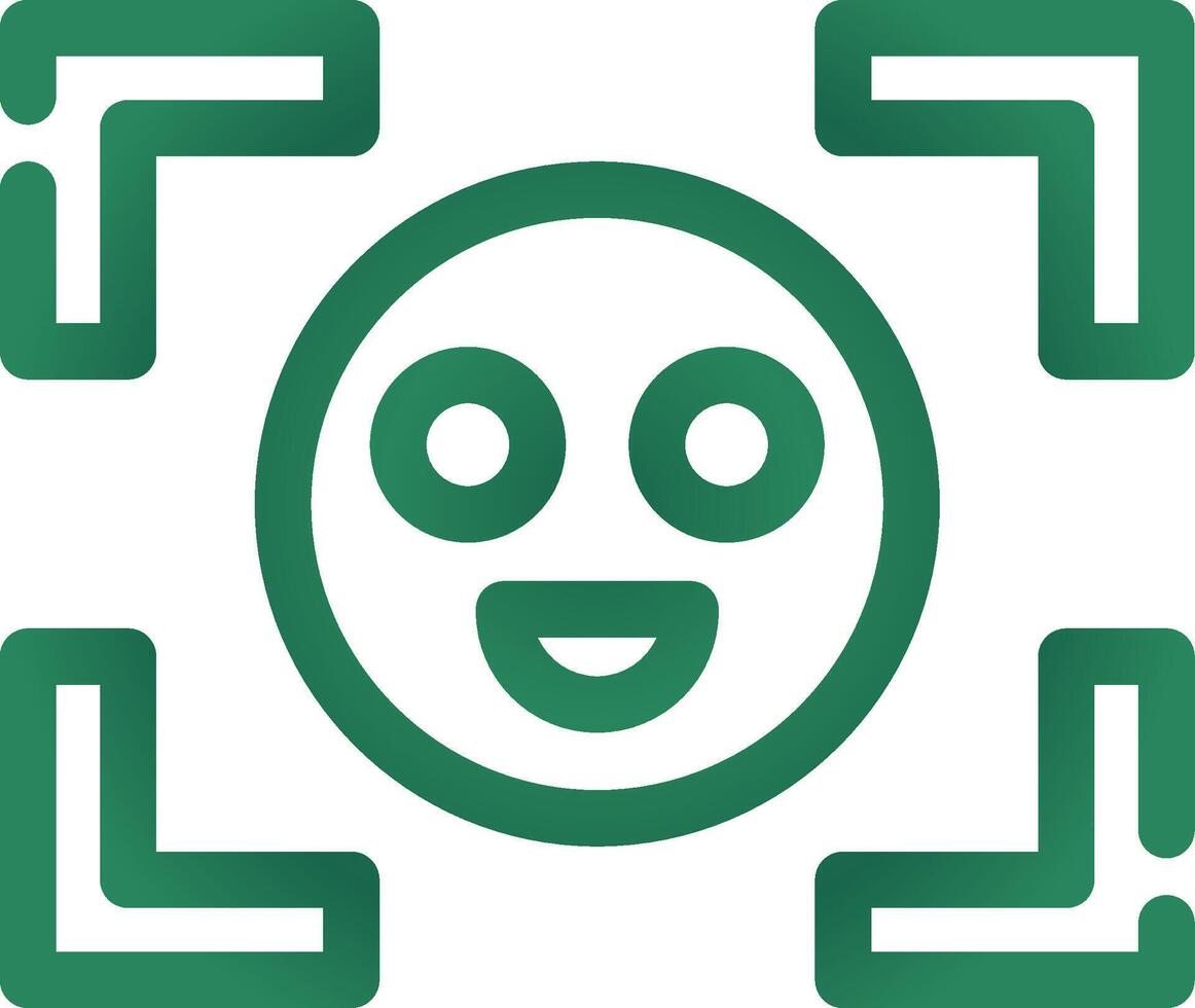 Face Detection Creative Icon Design vector