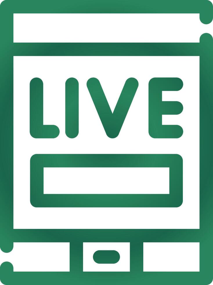 Live Stream Creative Icon Design vector