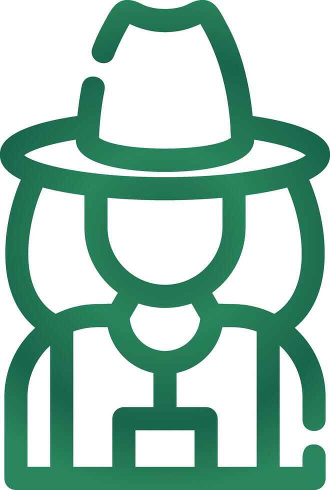 Lady Farmer Creative Icon Design vector