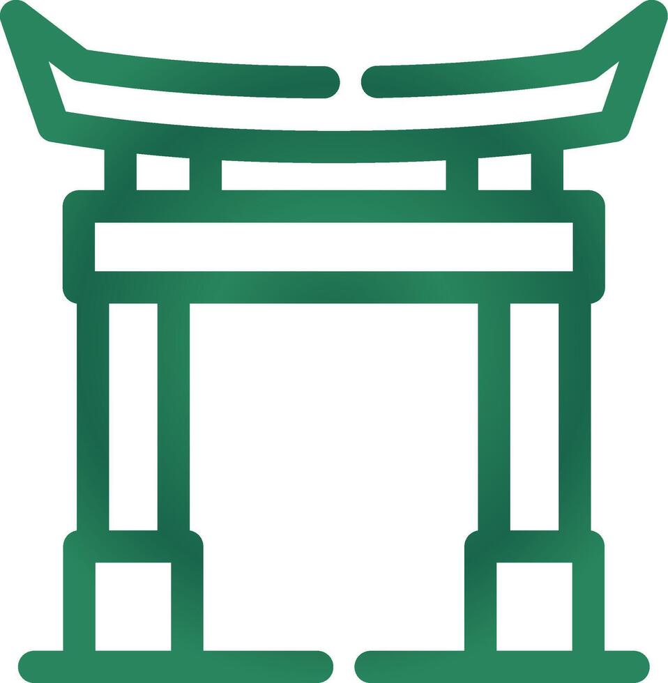 diseño de icono creativo de puerta torii vector