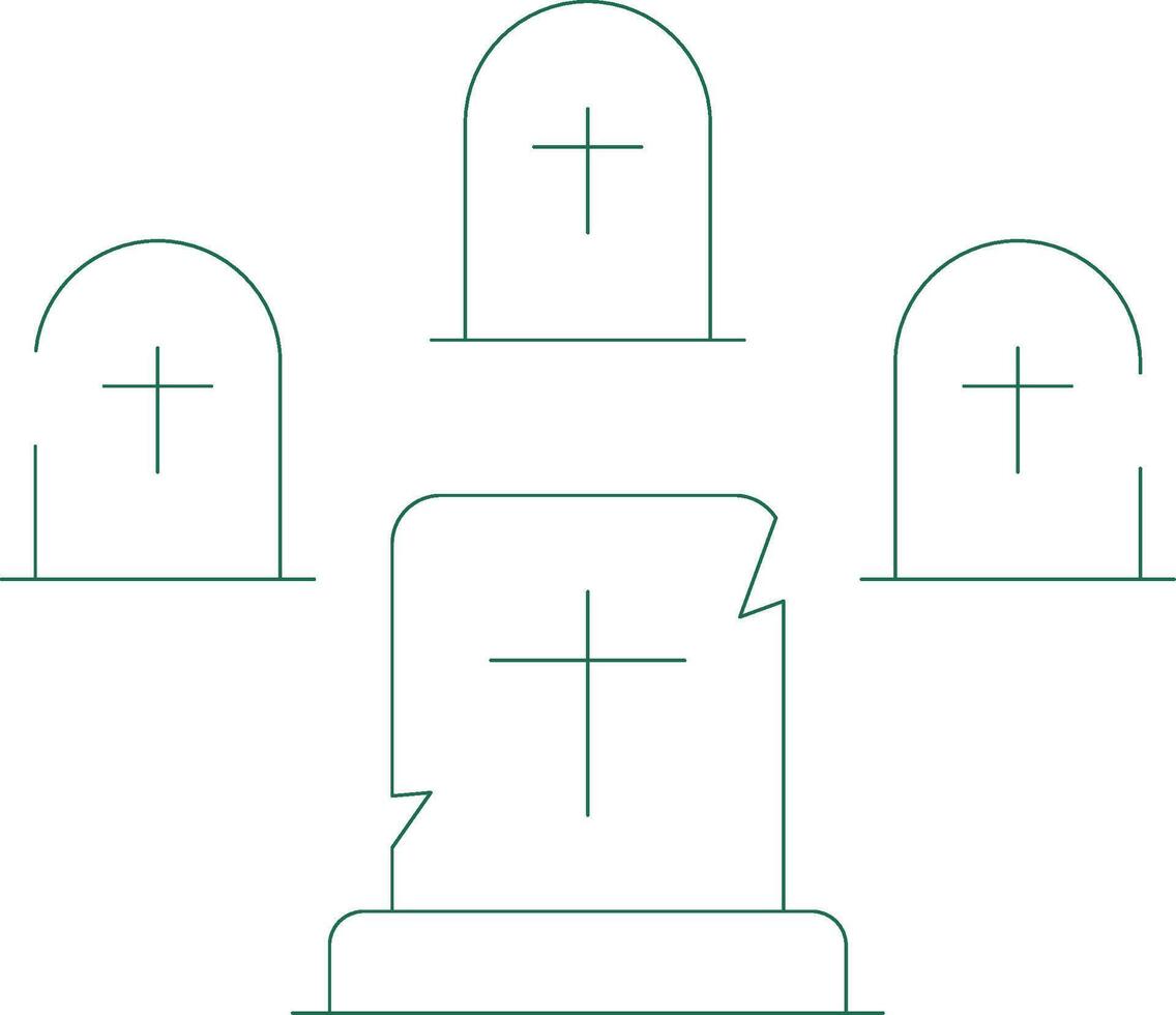 Graveyard Creative Icon Design vector