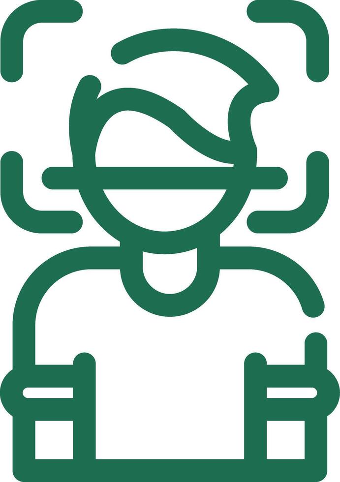 Face Scanner Creative Icon Design vector