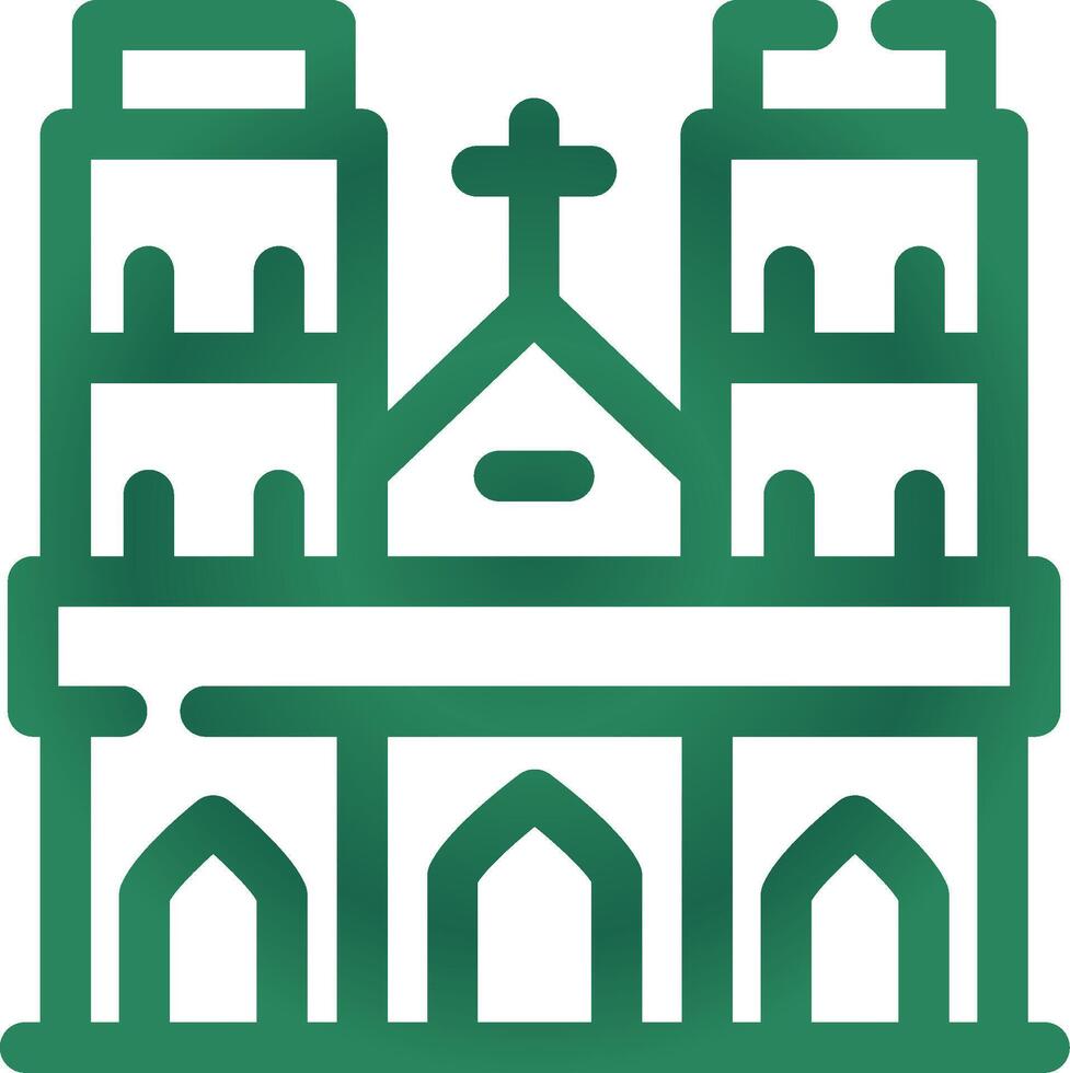 Notre Dame Creative Icon Design vector