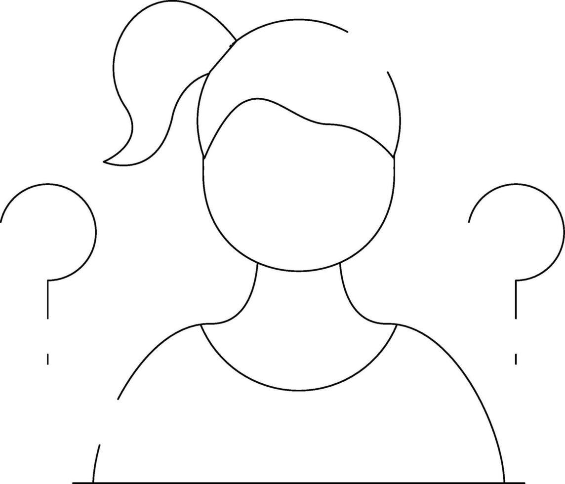 Confused Creative Icon Design vector