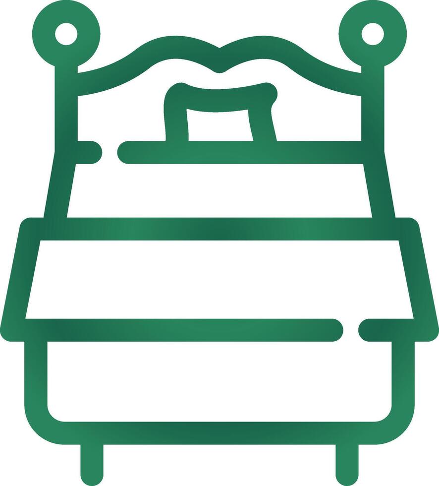 Double Bed Creative Icon Design vector