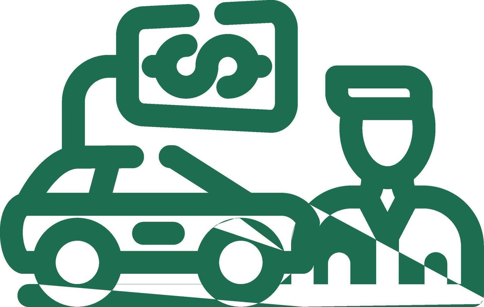 Car Salesman Creative Icon Design vector