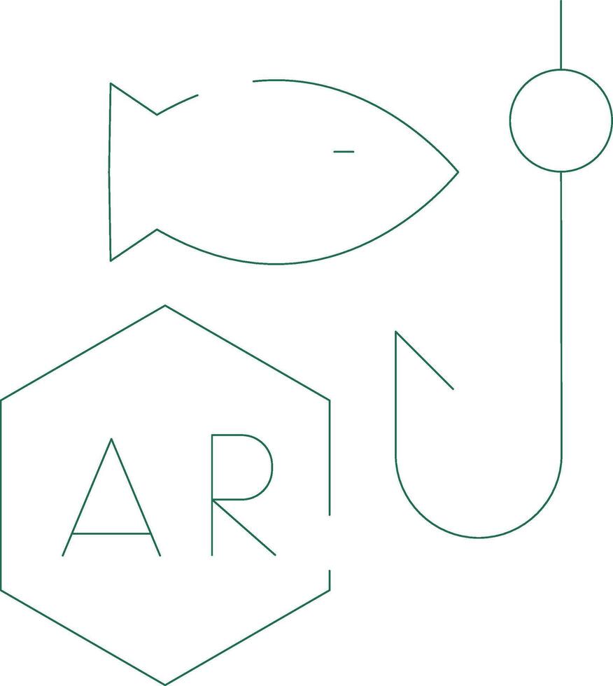 Ar Fishing Creative Icon Design vector