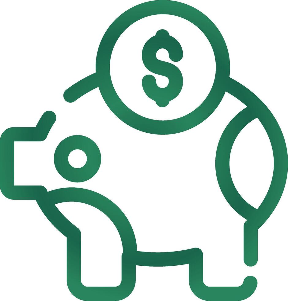 Piggy Bank Creative Icon Design vector