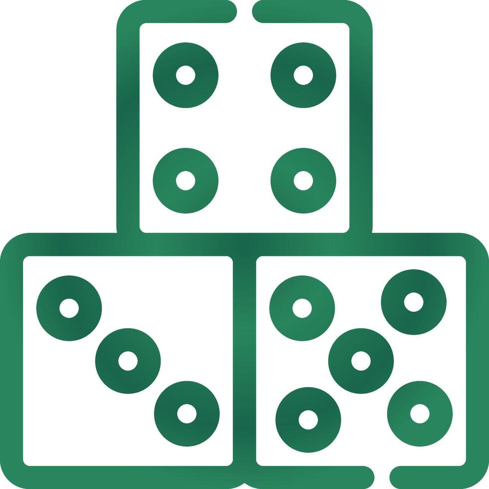 Domino Piece Creative Icon Design vector