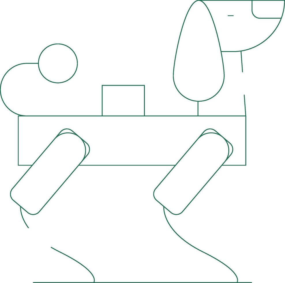 Robot Dog Creative Icon Design vector