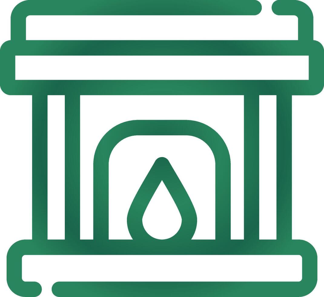 Fireplace Creative Icon Design vector