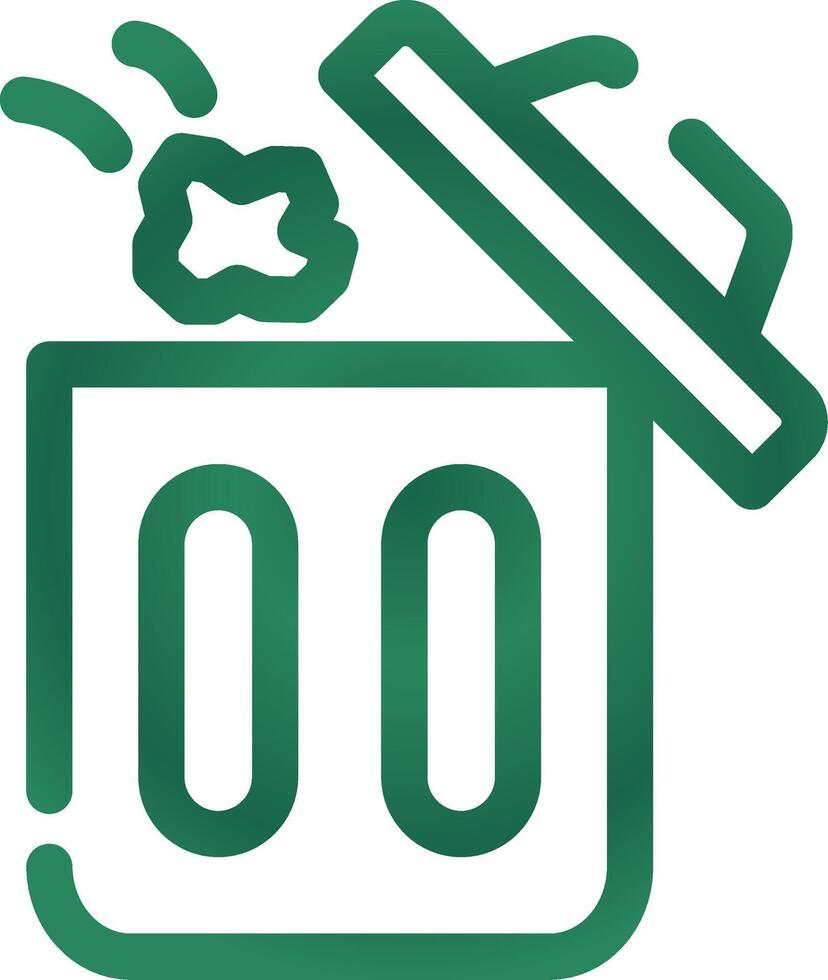 Throwing Trash Creative Icon Design vector