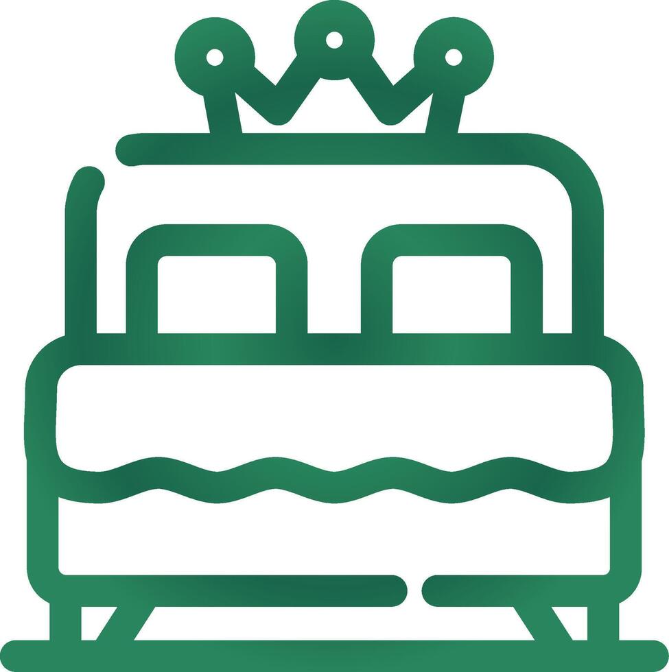 Double Bed Creative Icon Design vector