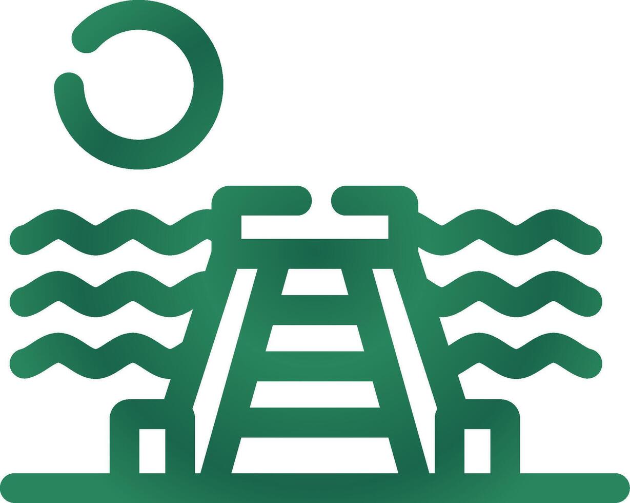 Dock Landscape Creative Icon Design vector