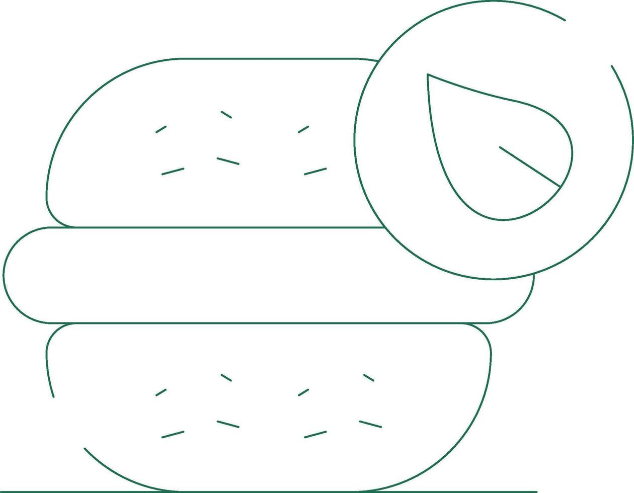 Vegan Burger Creative Icon Design vector
