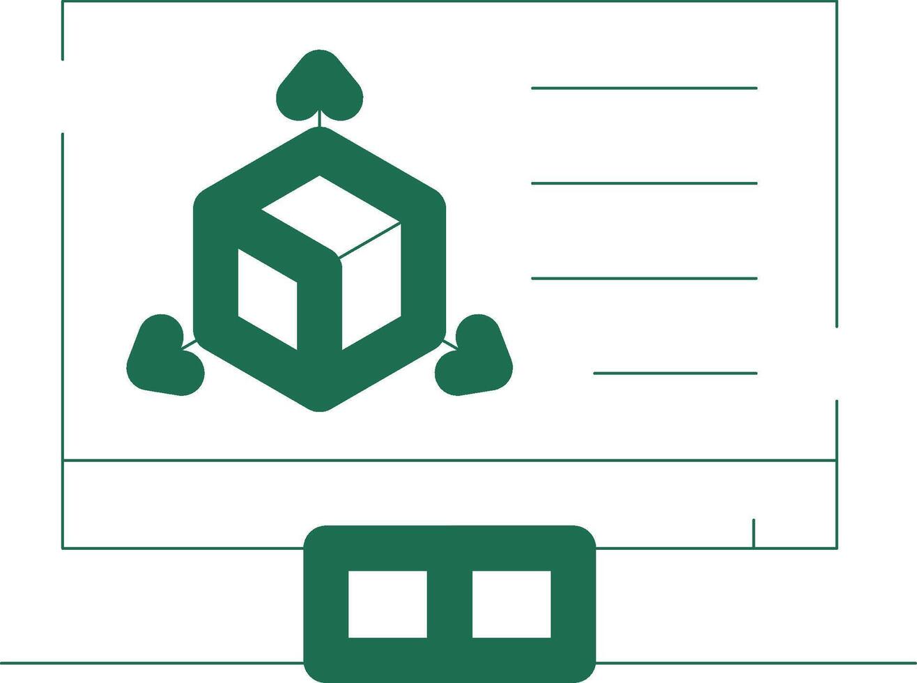 3D Modeling Creative Icon Design vector