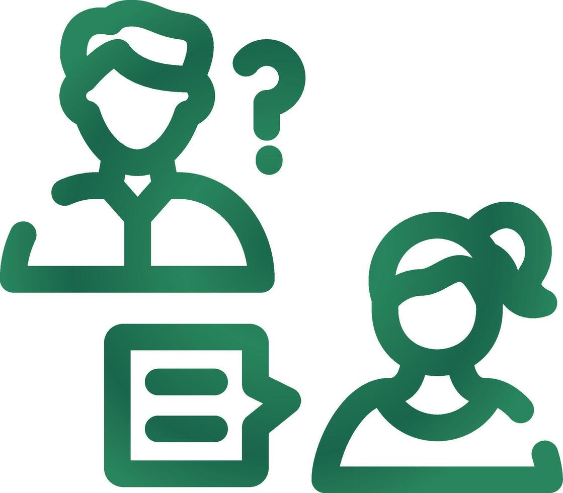 Job Interview Creative Icon Design vector